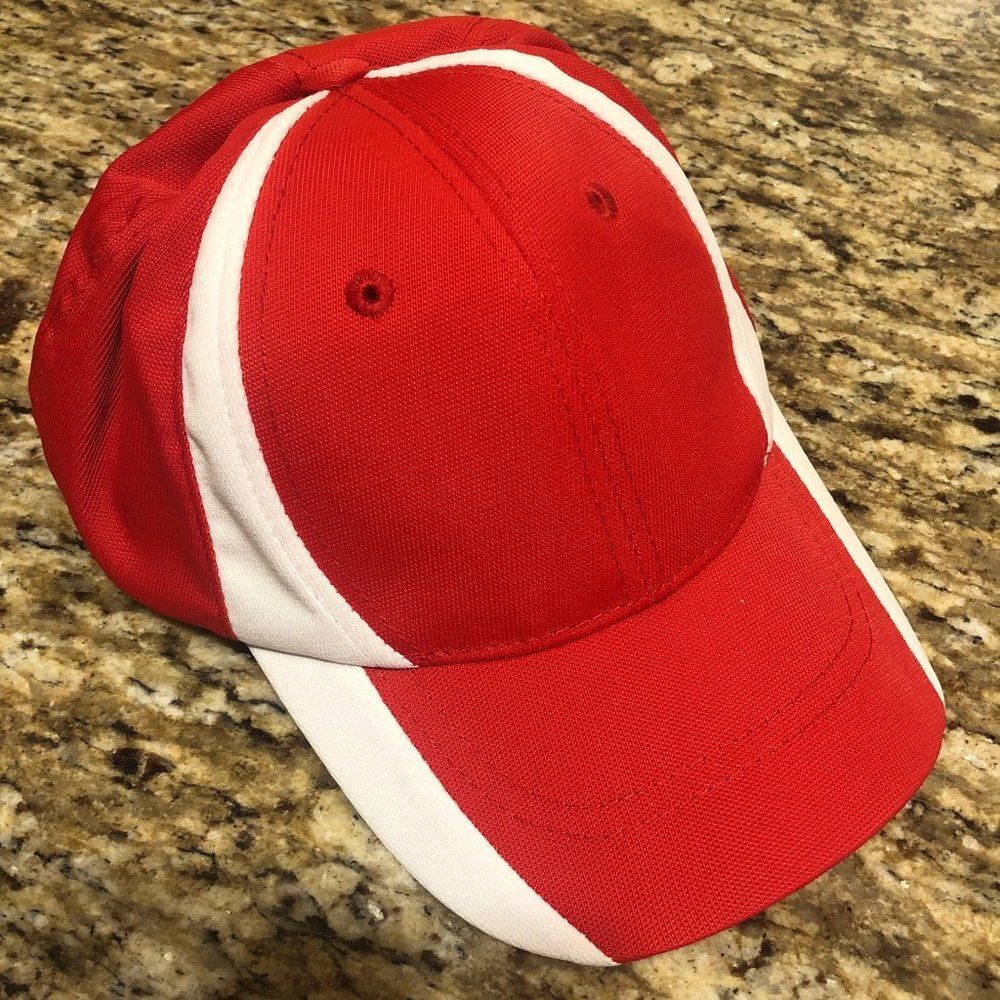 Red & White Baseball Hat  5171  Handcrafted NWT Boutique